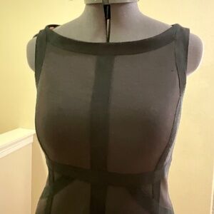 Worth, size 2 black with black gross grain ribbon trim.